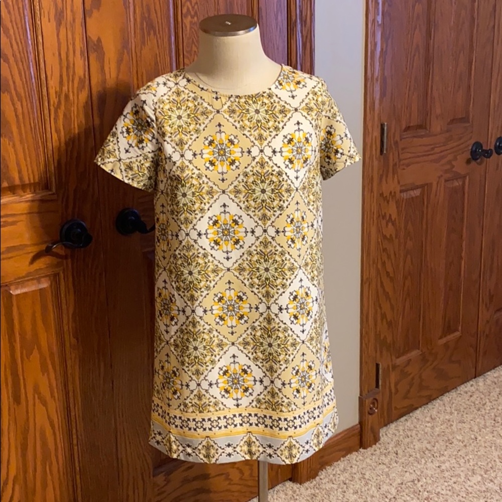 Lulus yellow patterned dress